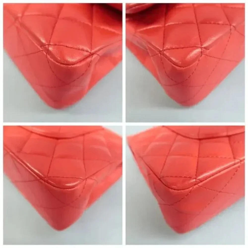 100% Authentic CHANEL CF Red Leather Shoulder Bag - Picture 8 of 12